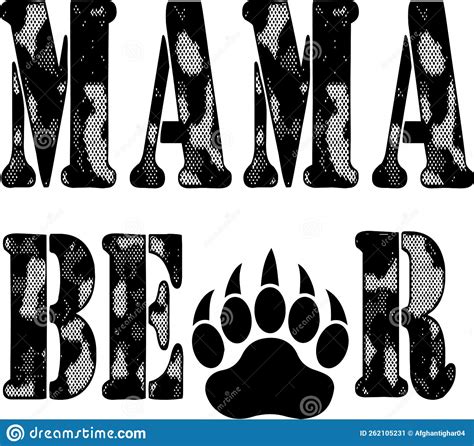 Imagen De Mama Bear  Con Svg Vector Cut File Para Cricut Y Silhouette Stock De Ilustración