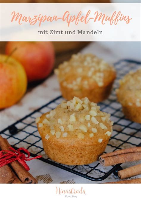 Saftige Apfel Muffins mit Marzipan und gehackten Nüssen Recipe