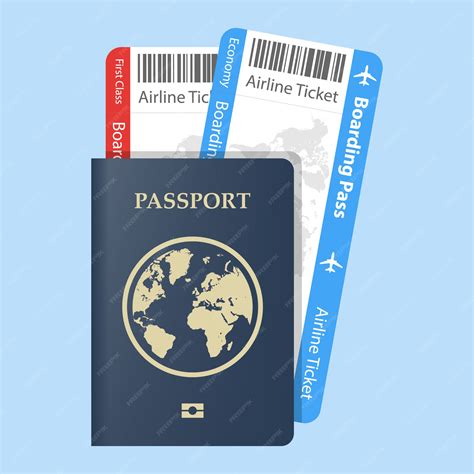 Premium Vector Passport With Tickets Air Travel Concept Flat Design