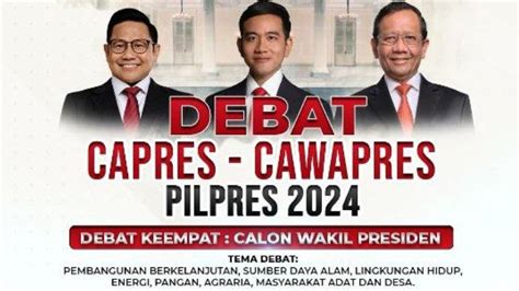 Jadwal Acara Tv Minggu 21 Januari 2024 Debat Capres Cawapres 2024 Di