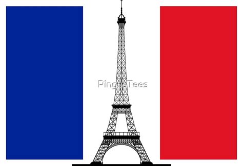 "France Flag, Eiffel Tower" by PingusTees | Redbubble