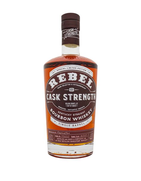 Rebel Cask Strength Bourbon Single Barrel Select S B Reservebar