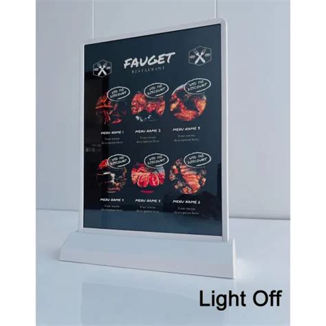 Led Restaurant Menu Light Box Food Display Illuminated Menu Board Led