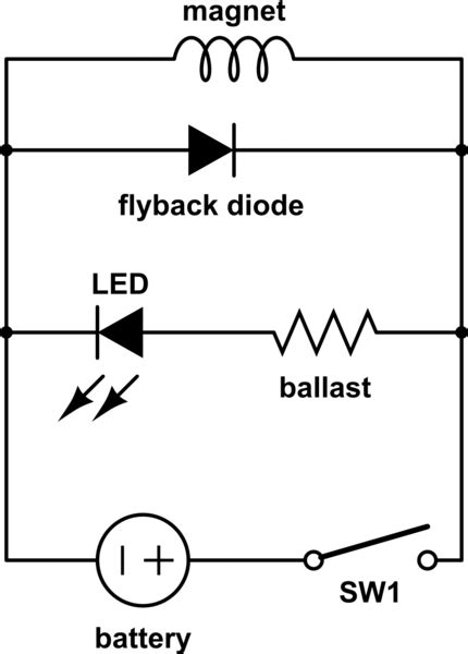 LEDs keep dying in 12v circuit with powerful electromagnet - Electrical ...