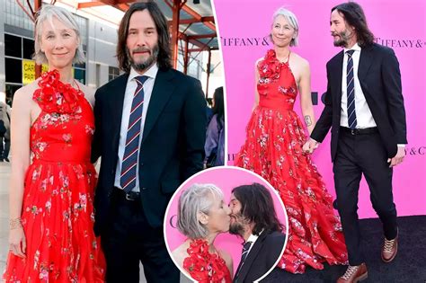 Keanu Reeves Kisses Girlfriend Alexandra Grant With Eyes Open On Red