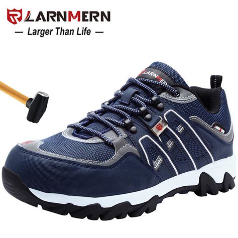 Larnmern Plus Steel Toe Cap Trainers For Men Women Air Cushion Safety