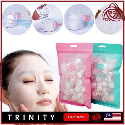 100pcs Pack Disposable Compressed Face Pocket Cotton Mask Travel Moisturizing Wash Facial Mini