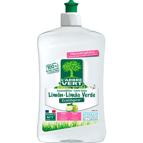 Detergente Manual para a Loiça Ecológico Limão Verde embalagem 500 ml