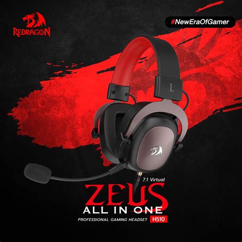 Redragon H510 Zeus Gaming Headset 71 Surround Detachable Microphone Xgaming Technology 2025