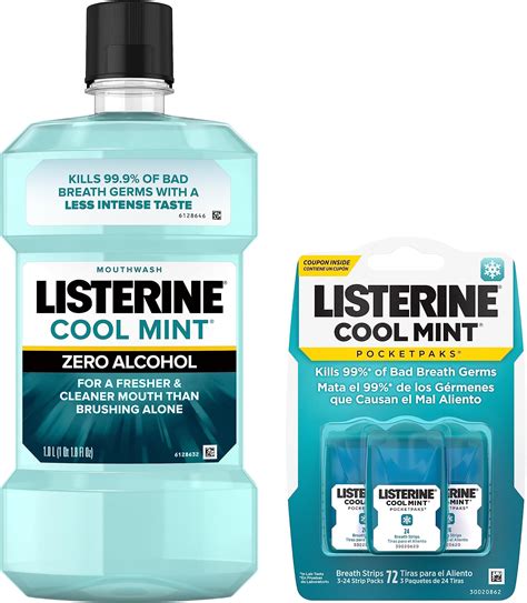 Amazon Listerine Mouthwash Zero Alcohol Germ Killing Less