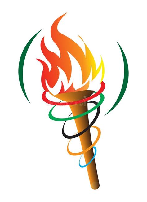 Olympic Torch Stock Vector Illustration Of Clip Fire 39979114