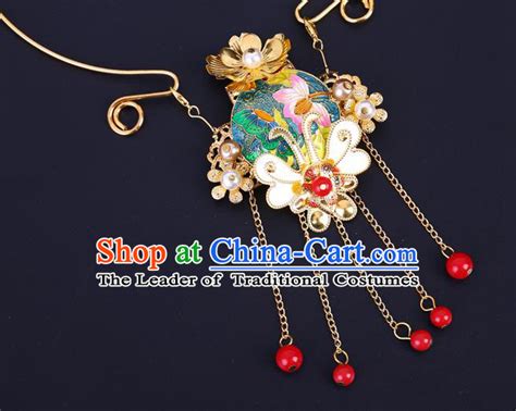 Traditional Chinese Jewelry Accessories Lotus Necklace Ancient Hanfu ...