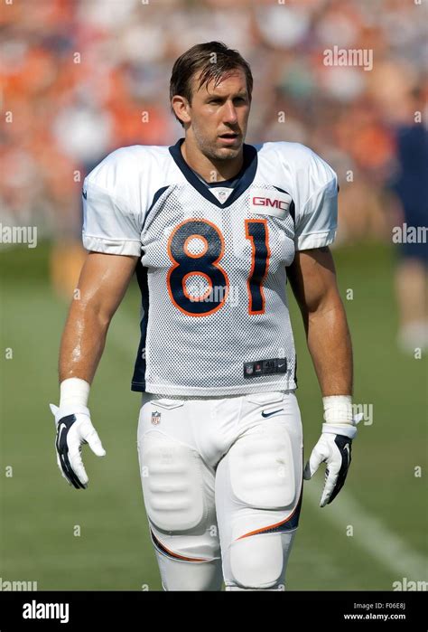 Englewood Colorado USA 8th Aug 2015 Broncos TE OWEN DANIELS Looks