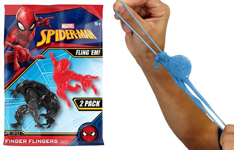 Amazon.com: JA-RU Marvel Spiderman & Avengers Finger Slingshot Toys (1 Pack, 2 Toy Each ...