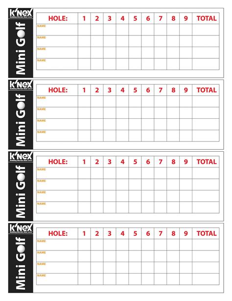 Free Printable Golf Scorecard Templates [Excel, PDF]