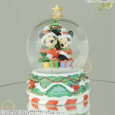 ディズニー スノードーム ミッキー＆ミニー メリークリスマス Disney Mickey And Minnie Miniature Merry