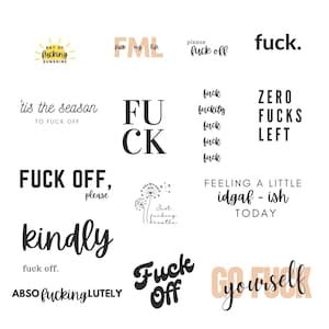 Fuck SVG Bundle SVG Bundle Fuck Off Kindly Fuck Off Go Fuck Yourself Gift For Her Gift For