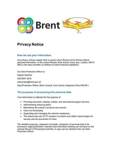 Privacy-Notice – Phoenix Arch School