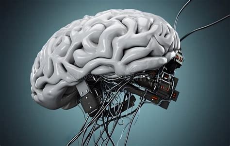 Robotic Brain With Detailed Circuits Concept Of Artificial