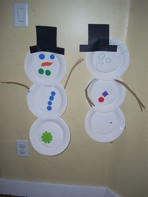 Paper Plate Snowman Craft Paper Plate Snowmen Craftrating