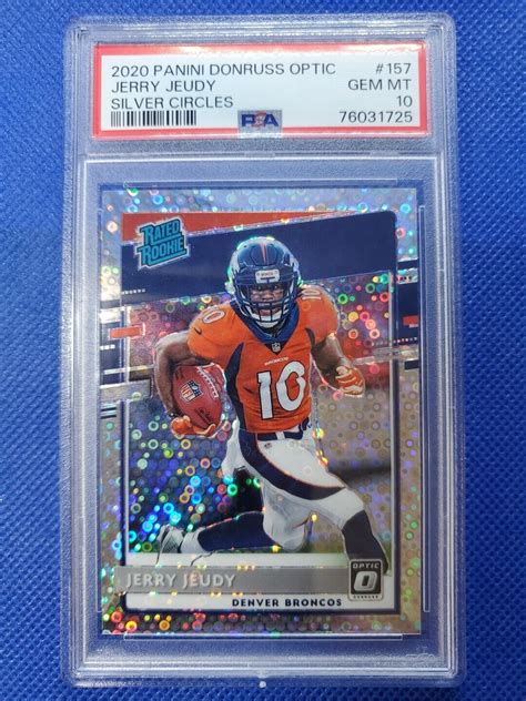 Jerry Jeudy 2020 Donruss Optic 157 Silver Circles 125 RC PSA 10 EBay