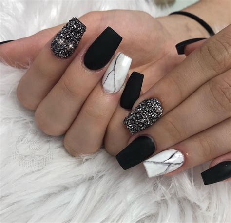 30 Incredible Acrylic Black Nail Art Designs Ideas For Long Nails