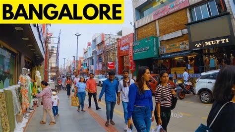 Bangalore S Commercial Street 4k Walking Tour Silicon City Of India Youtube