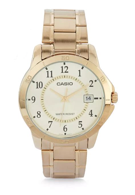 Jual Casio Casio Jam Tangan MTP V004G 9BUDF Gold Original 2024 ZALORA