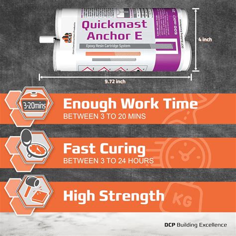 Dcp Quickmast E Concrete Epoxy Anchor Two Part System For Rebar