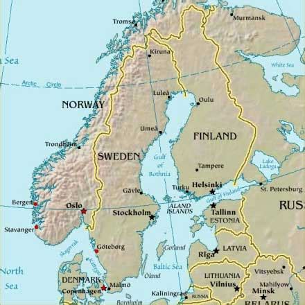 Map of Scandinavia Countries Region | Map of Europe Countries ...