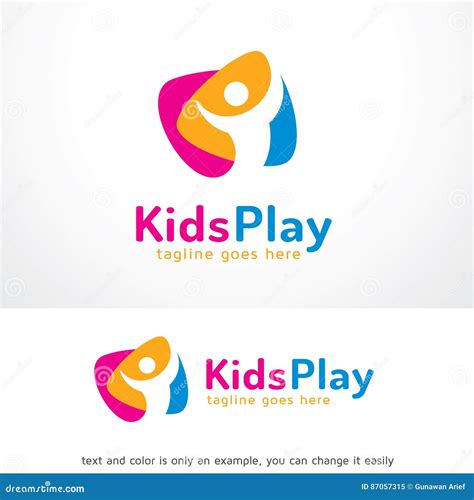 Kids Play Logo Template Design Vector Stock Vector Illustration Of