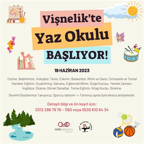 Vişnelikte Yaz Okulu Başlıyor ODTÜ Mezunları Derneği