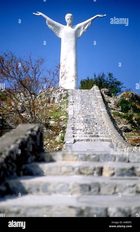 Statue of Christ the Redeemer Maratea Basilicata Italy Stock Photo - Alamy