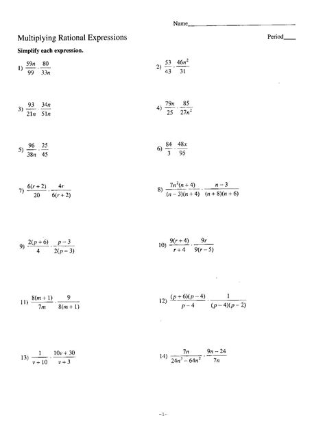 Simplifying Algebraic Expressions Practice