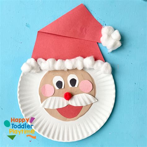 Paper Plate Santa Craft Happy Toddler Playtime