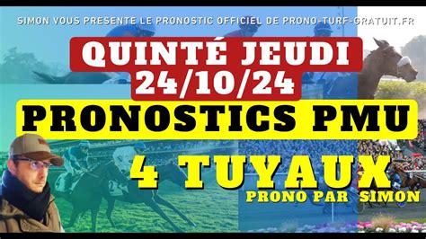 Pronostic Quint Du Jeudi Pronostics Pmu Tuyaux Bases