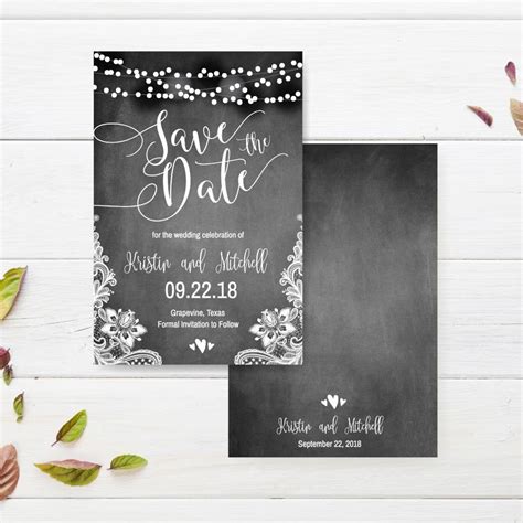 Printable Save The Date Wedding Invitations Save The Dates Etsy