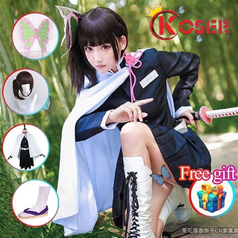 Coser King Anime Demon Slayer Kimetsu No Yaiba Tsuyuri Kanawo Kanao Wig