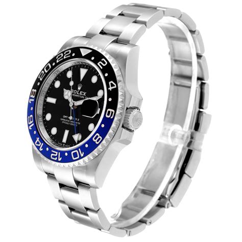 Rolex GMT Master II Black Blue Batman Steel Mens Watch 126710 Unworn