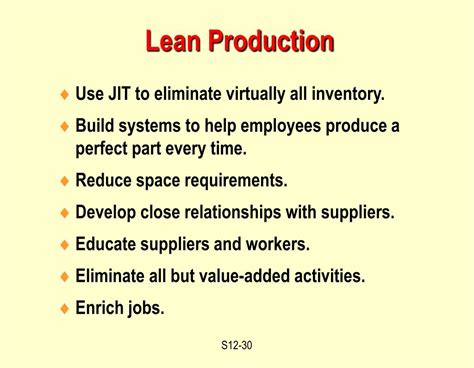 PPT Operations Management Just In Time Systems Supplement 12