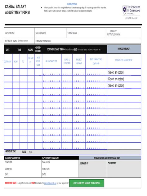 Fillable Online Salary Adjustment Reclassification Request For