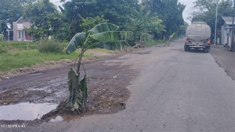 Banyak Jalan Rusak Dan Berlubang Akibat Hujan Di Jalan Poros Kab