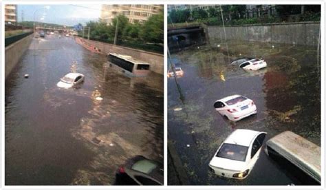 Extreme Rain In Beijing After Typhoon Turns Roads Into Rivers Kills Two