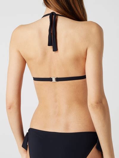 Marc O Polo Bikini Oberteil In Triangel Form Mit Neckholder Marine