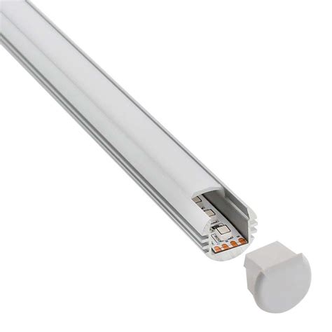 Kit Perfil Aluminio Round Para Tiras Led Metro