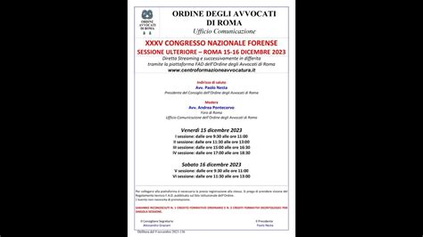 XXXV CONGRESSO NAZIONALE FORENSE 15 12 2023 SESSIONE MATTUTINA YouTube