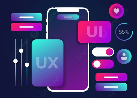 Mobile Ui Ux Development Purple Design Concept Background Ui