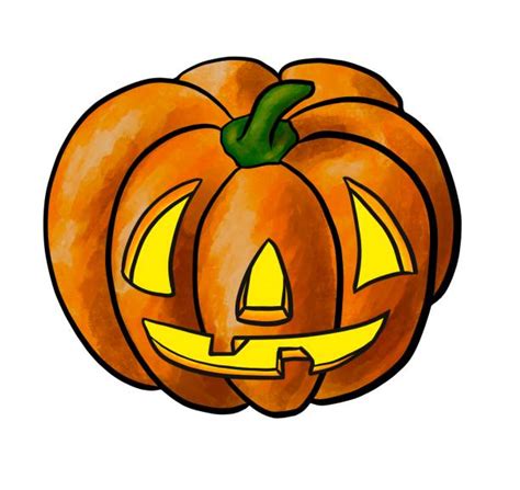 Cute Jack O Lanterns Drawing Illustrations Royalty Free Vector Graphics And Clip Art Istock