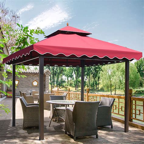 3*4m Luxury Outdoor Patio Garden Courtyard Aluminium Gazebo Pavilion ...