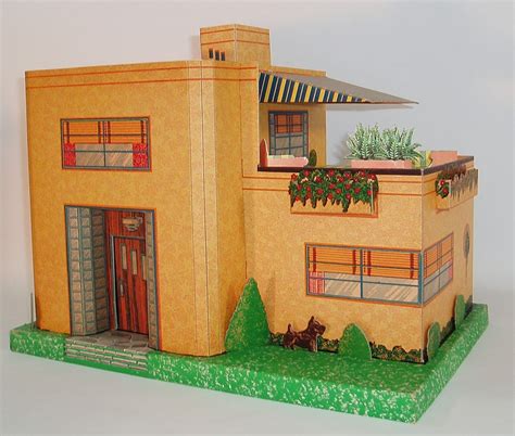 June 2015 Vintage Dollhouse Cardboard House Art Deco